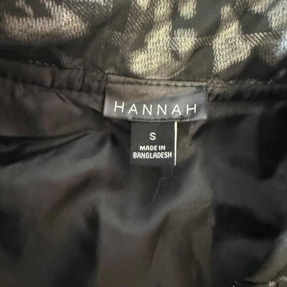 Hannah Womens Fashion Vest Size S Sleeveless Black Gray Cheetah Print Zip Up - Picture 6 of 13